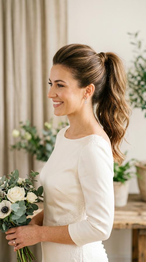 Sleek High Ponytail with Volume