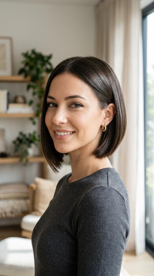 Sleek Inverted Bob