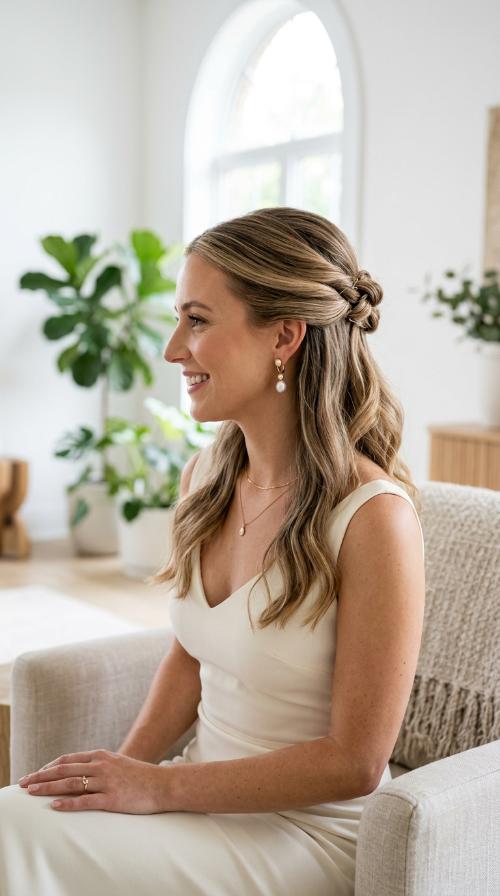 Sleek Knotted Half-Up
