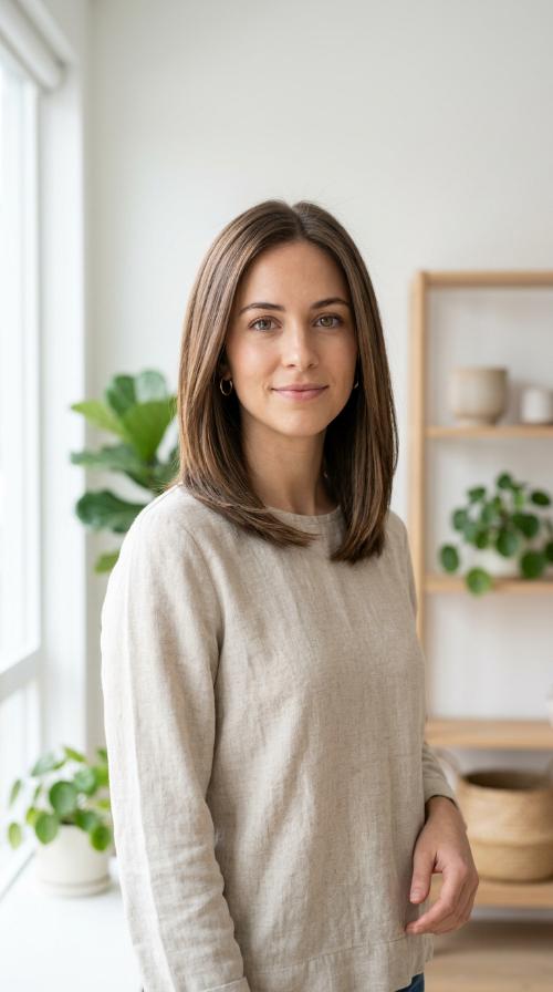 Sleek Long Bob with Invisible Layers