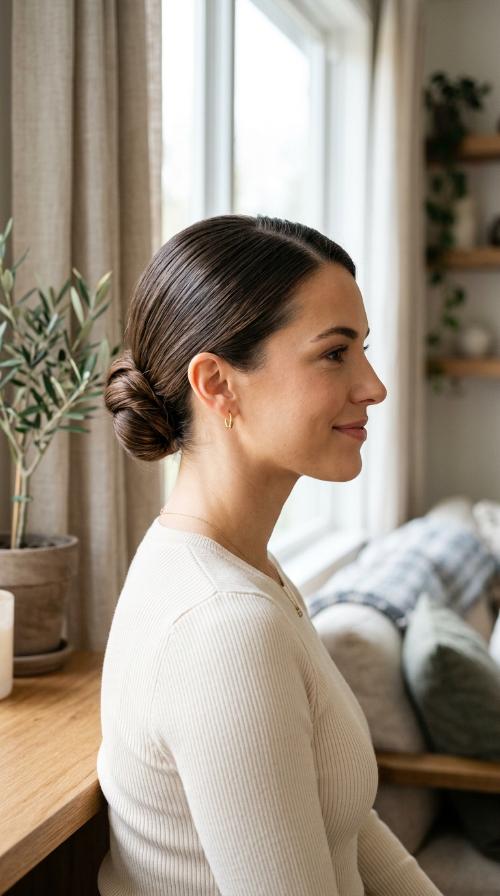 Sleek Low Chignon