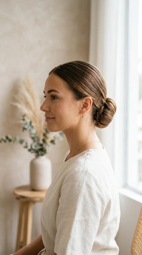Sleek Low Chignon