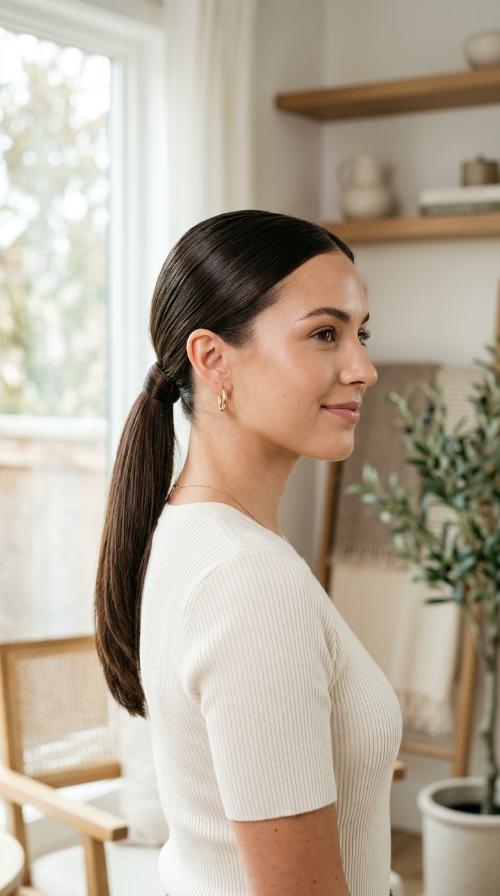 Sleek Low Ponytail