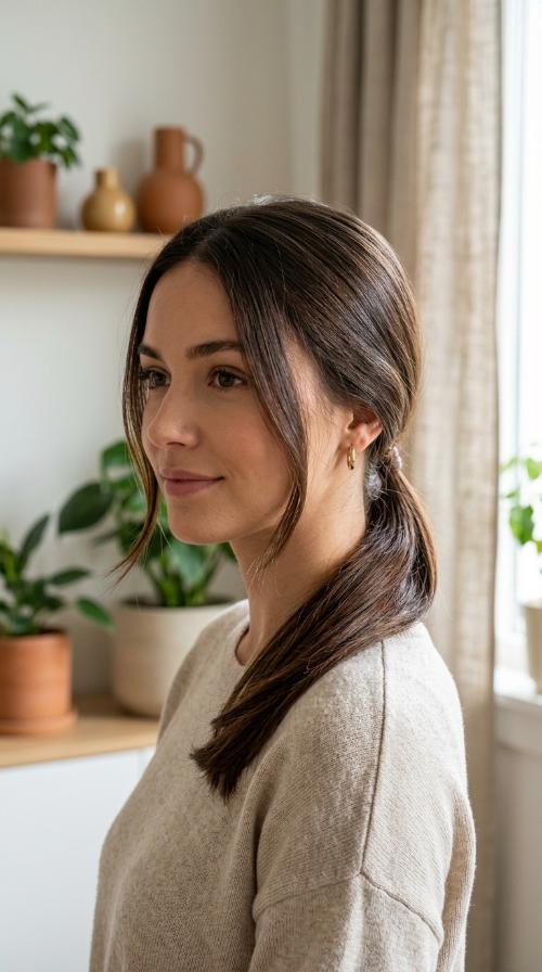 Sleek Low Ponytail