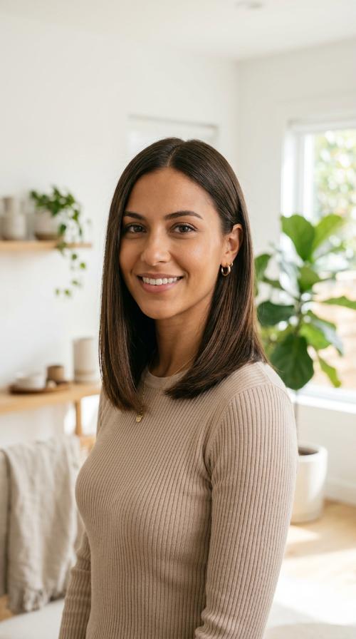 Sleek One-Length Mid-Cut