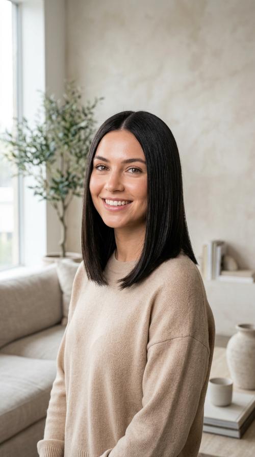 Sleek One-Length Mid-Cut
