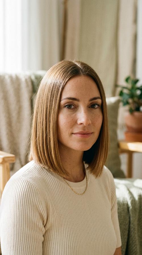 Sleek One-Length Mid-Cut