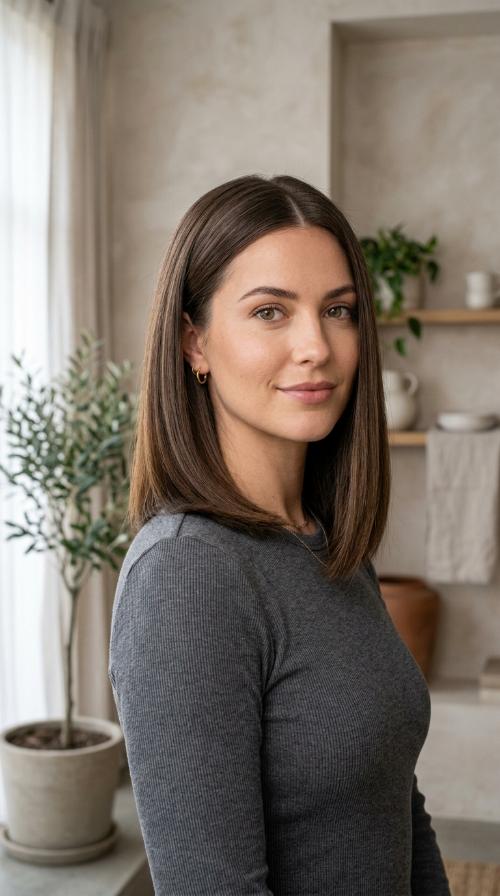 Sleek One-Length Midi Cut