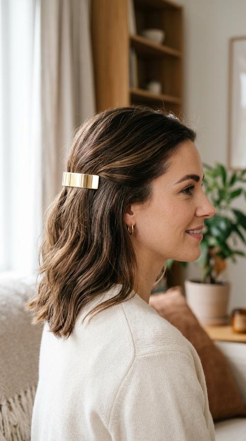 Sleek Polished Barrette