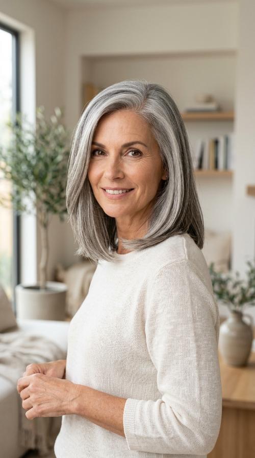Sleek Side-Parted Lob