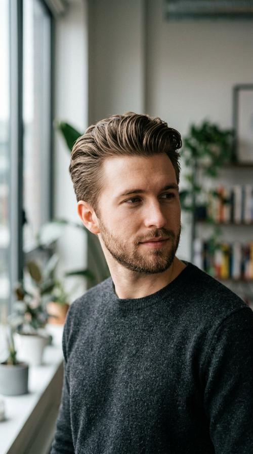 Slick Back with Volume