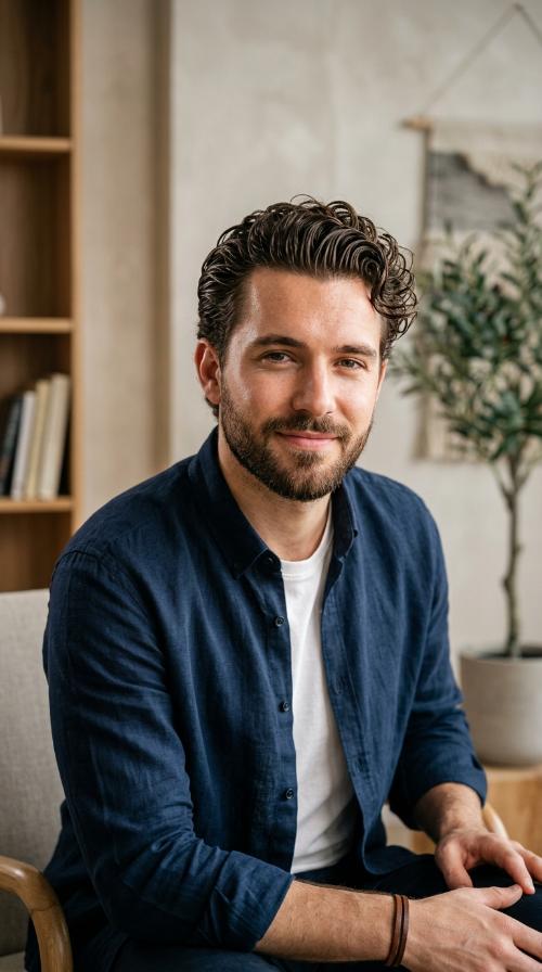 Slicked-Back Curly Waves