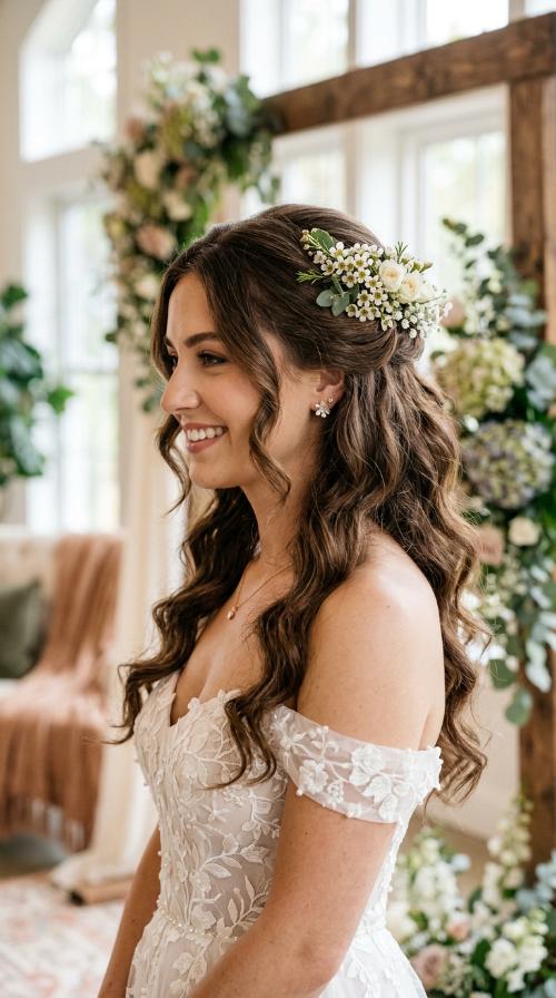 Soft Floral Accented Waves