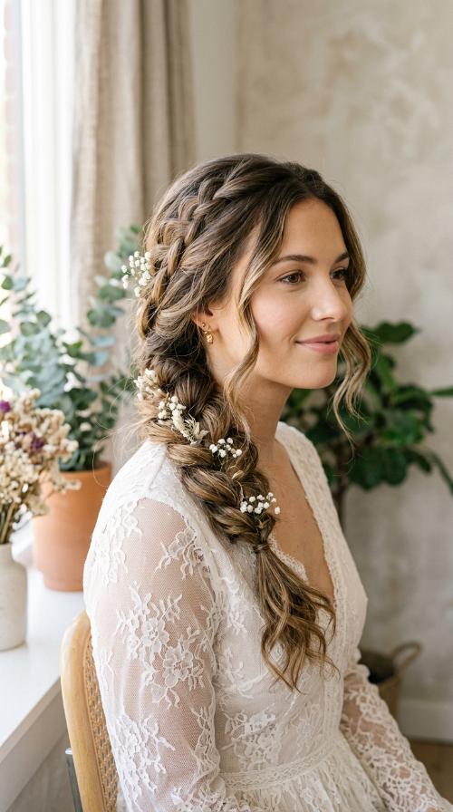Soft Messy Side Braid