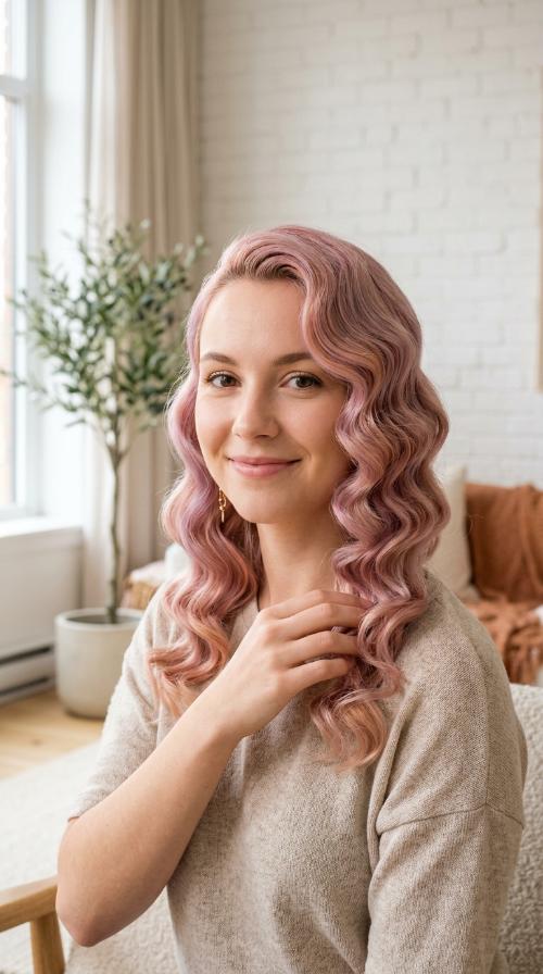 Soft Pastel Finger Waves