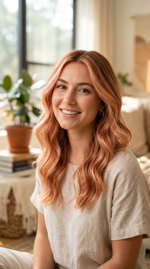 Soft Peach and Copper
