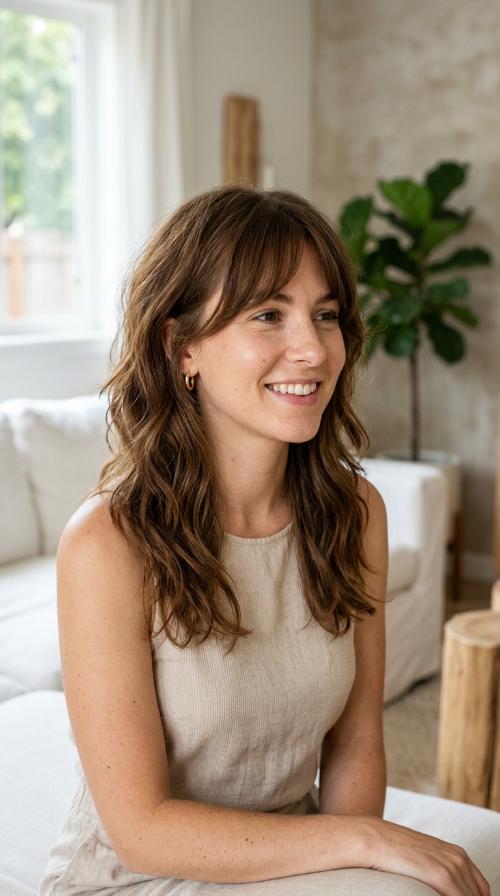 Soft Shag with Curtain Bangs