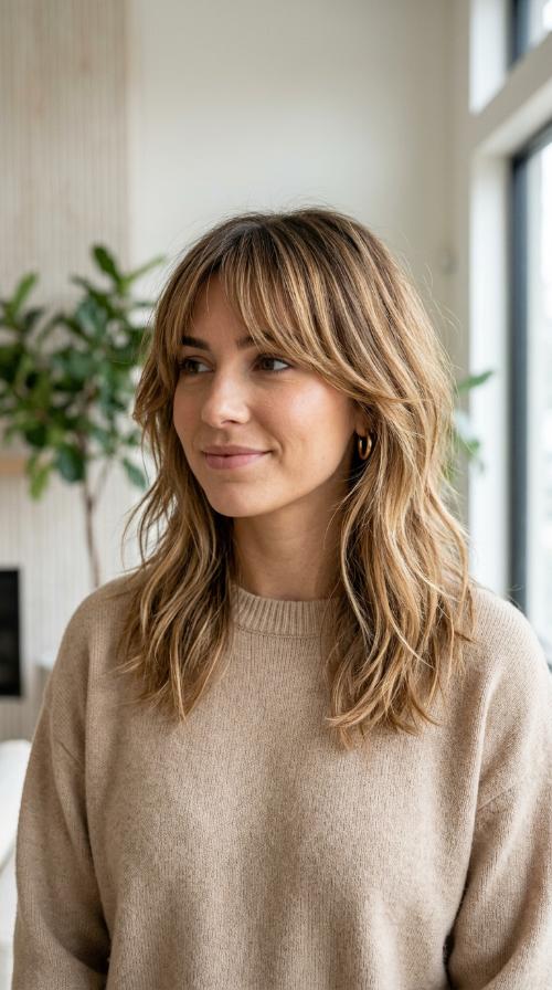 Soft Shag with Curtain Bangs