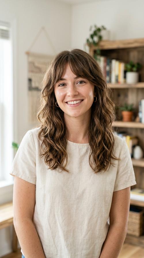 Soft Shag with Curtain Bangs
