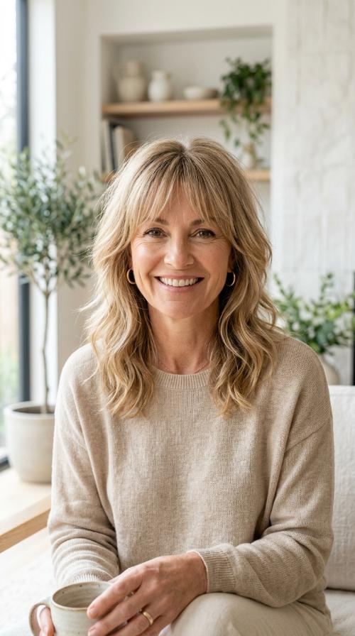 Soft Shag with Face-Framing Fringe