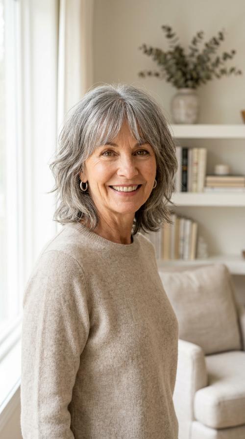 Soft Shag with Face-Framing Fringe
