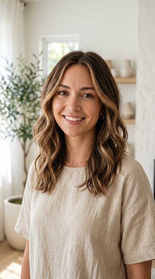 Soft Waves with Face-Framing Highlights