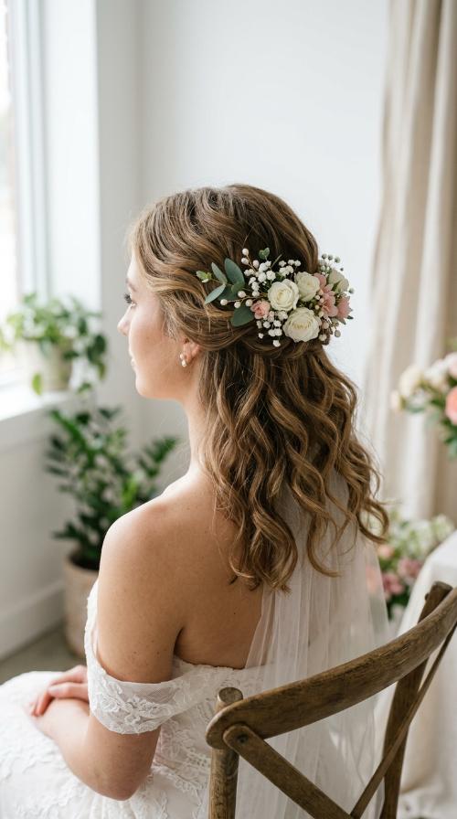 Soft Waves with Floral Comb