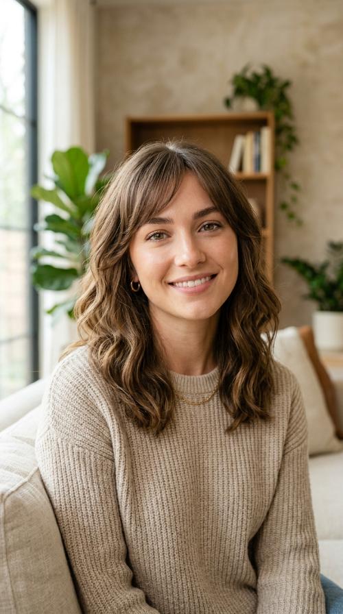 Soft Waves with Tapered Bangs