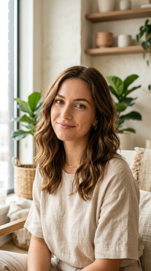 Soft Wavy Shoulder-Length Cut