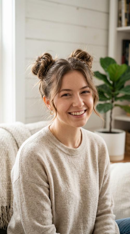 Soft Wispy Space Buns