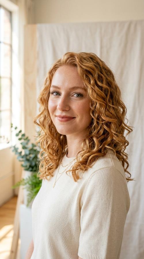 Strawberry Blonde Soft Curls