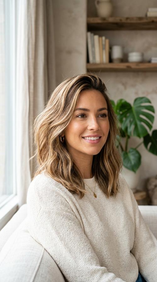 Sun-Kissed Balayage Lob