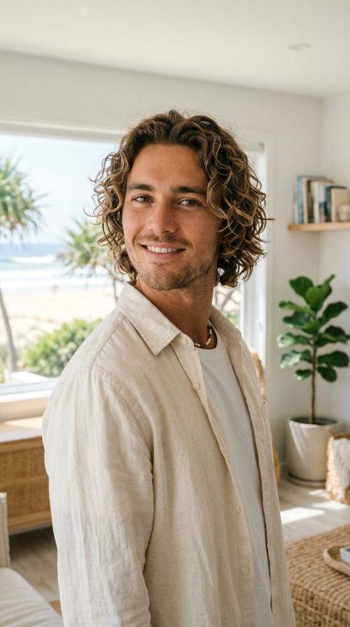 Surfer Style Wavy Cut
