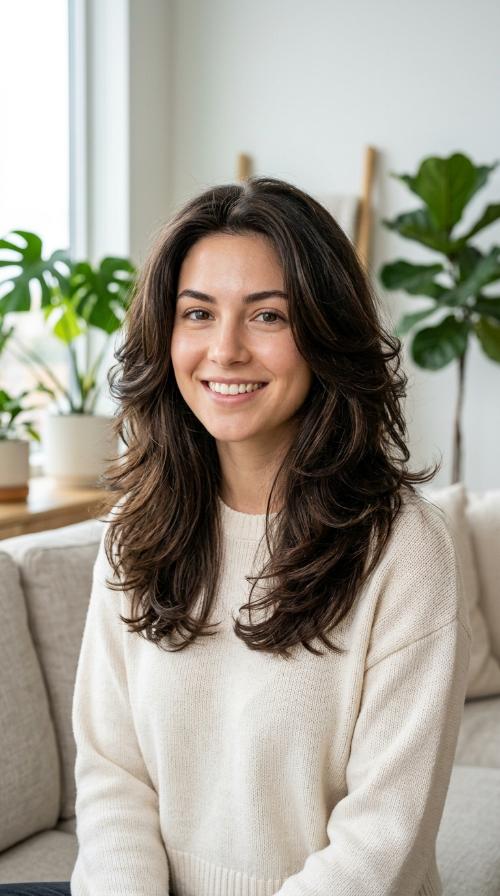 Tapered Layers for Thick Hair