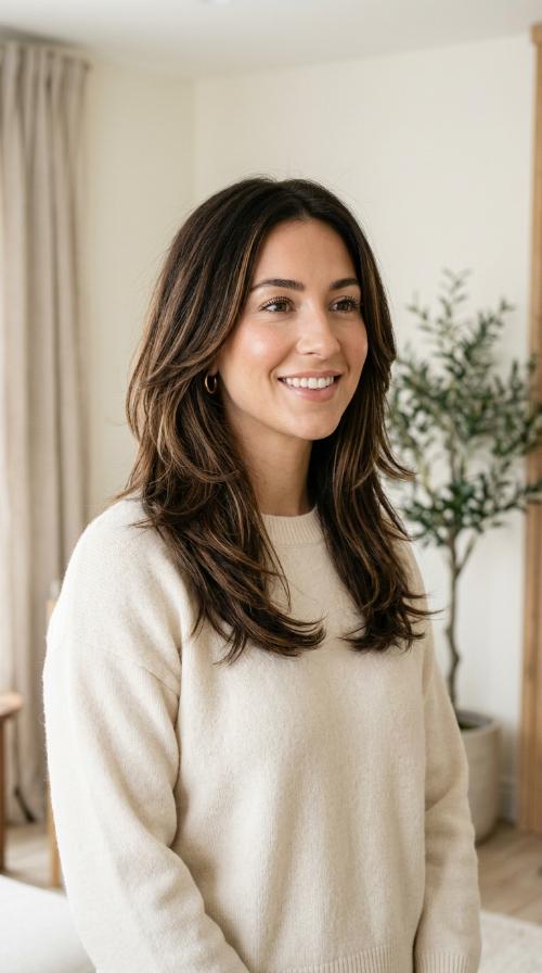 Tapered Layers for Thick Hair