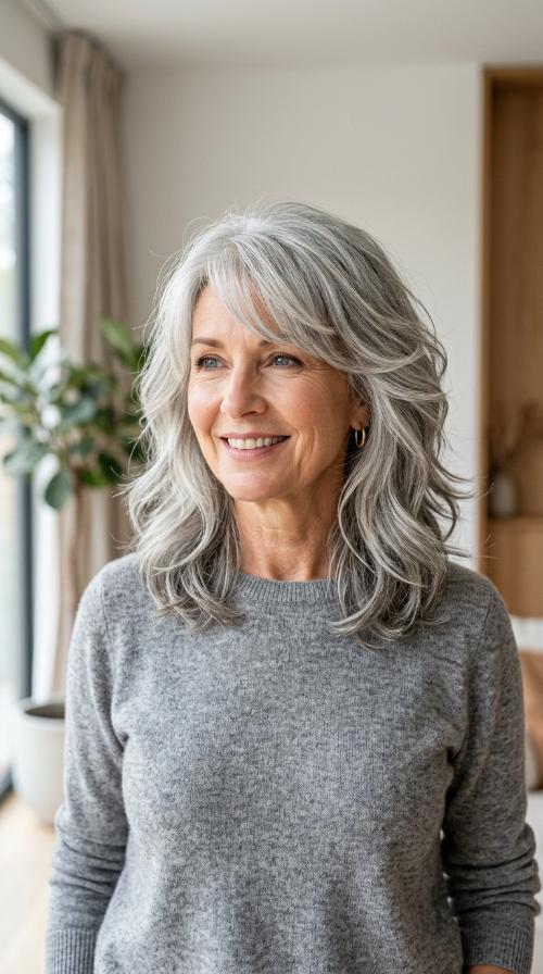 Tapered Layers with Side-Swept Fringe