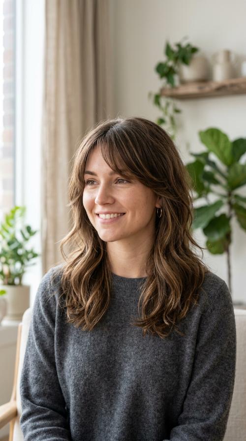 Tapered Layers with Side-Swept Fringe