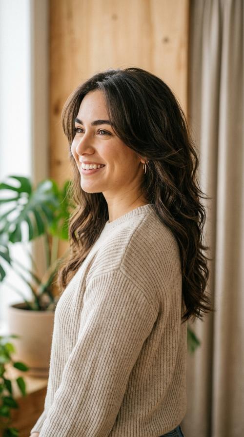 Tapered V-Cut for Dense Hair