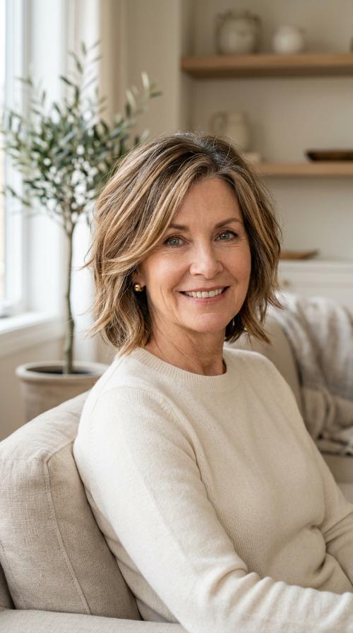 Textured Bob with Balayage