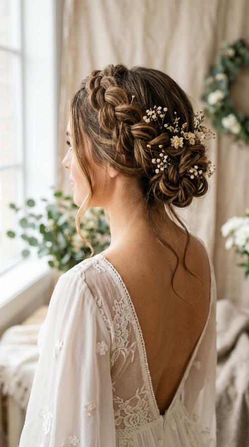 TEXTURED BOHO BRAIDED CROWN