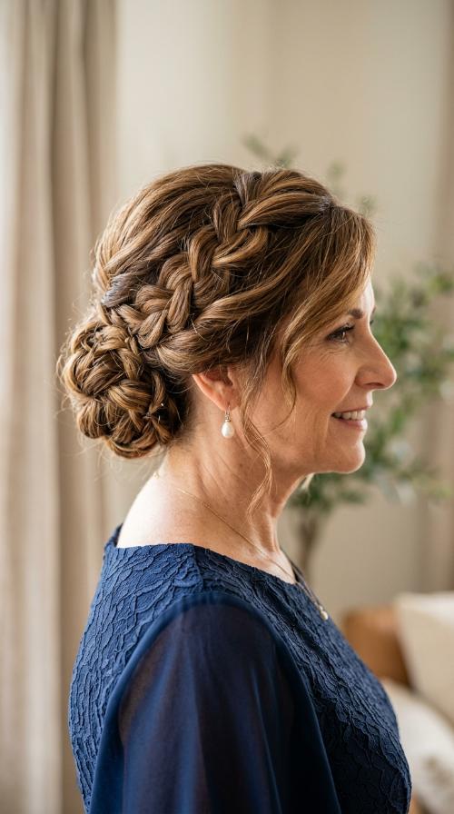 Textured Braided Low Bun