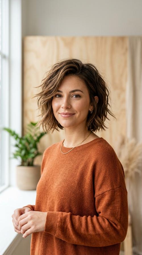 Textured Choppy Bob