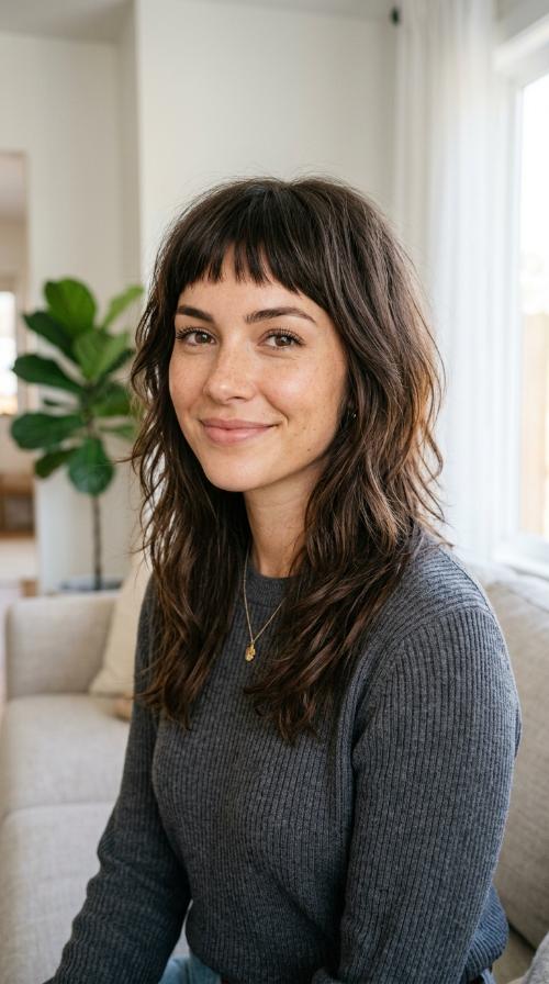 Textured Choppy Layers with Micro-Bangs