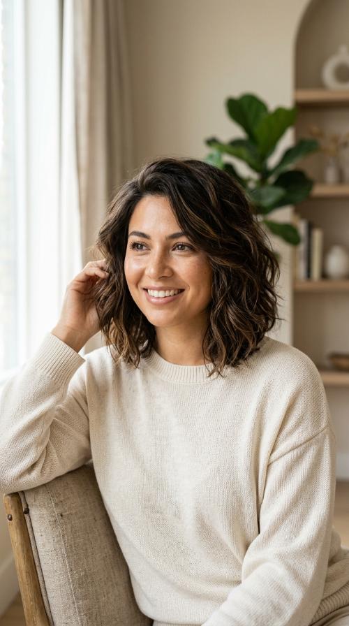 Textured Collarbone Bob