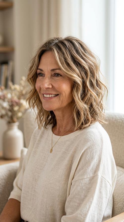 Textured Collarbone Cut with Balayage