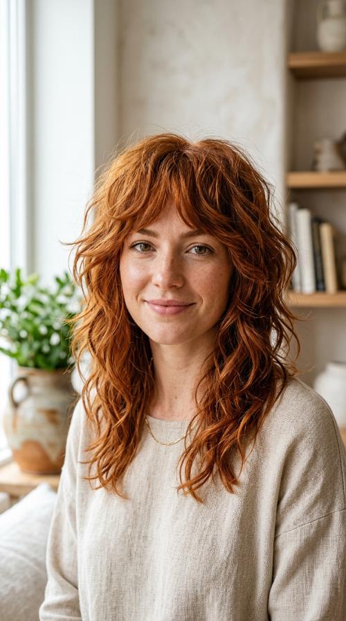 Textured Ginger Shag