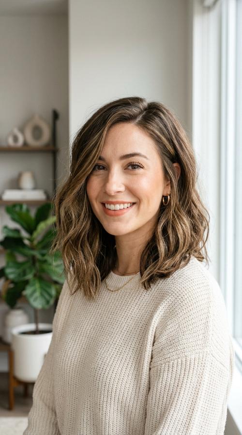 Textured Lob with Side Part