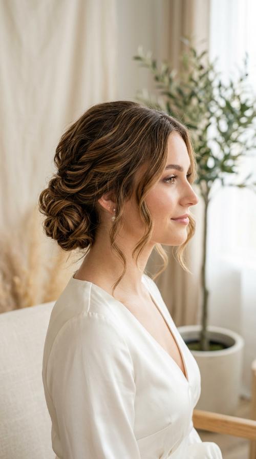 Textured Low Bun