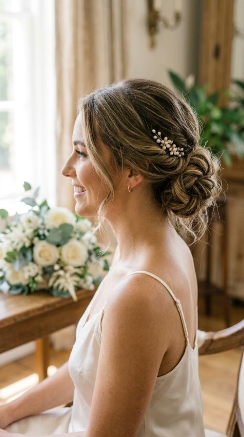 Textured Low Bun