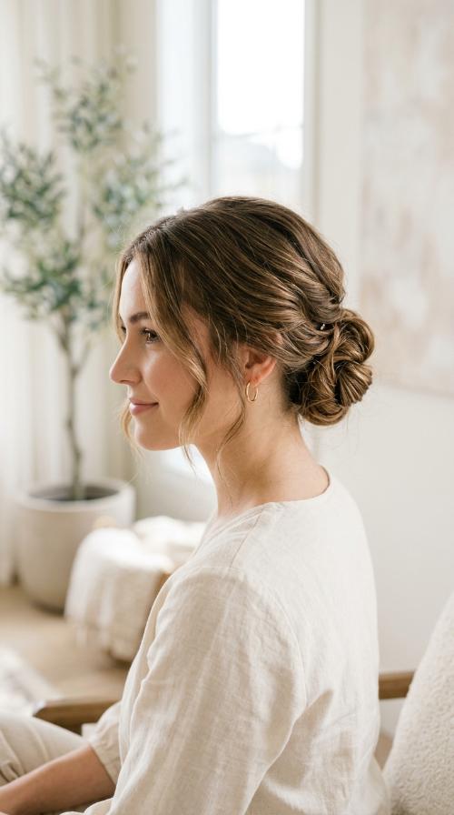 Textured Low Bun